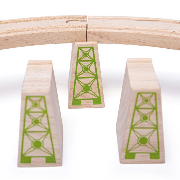 Bigjigs Rail Wooden Bridge Expansion Set - 18 Pieces