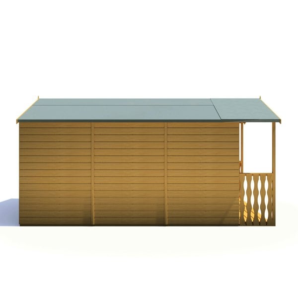 Shire Delmora 8x14 INC Verandah Summerhouse Interlock Cladding - Best Shed