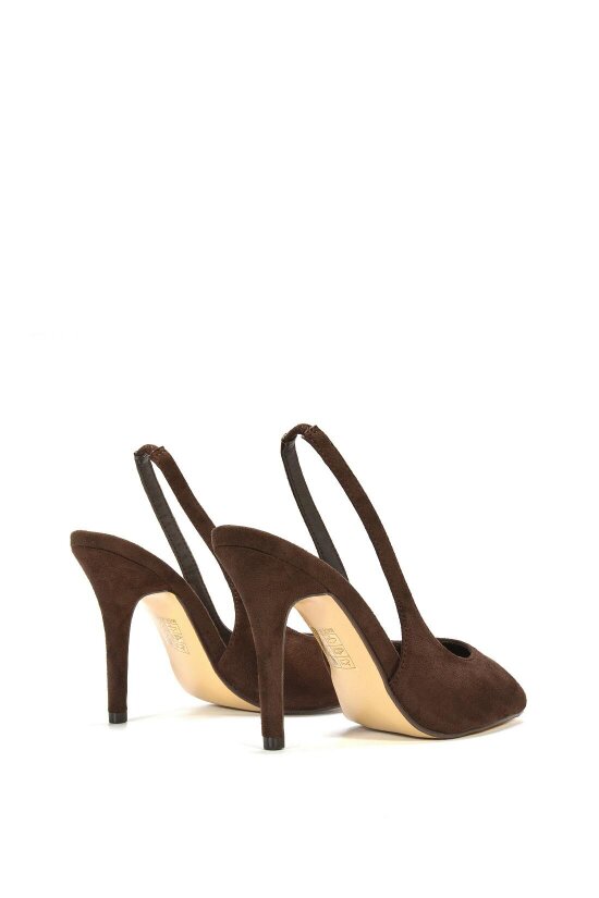 XY LONDON Stiletto High Heel Slingback Peep Toe Court Shoes