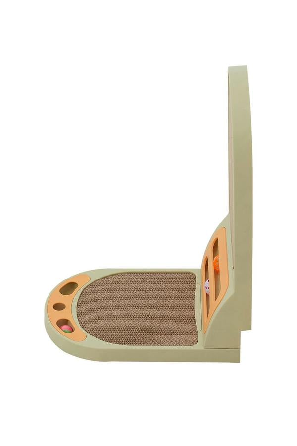 Living and Home L-Shaped Cat Scratcher with Bell Ball Toys