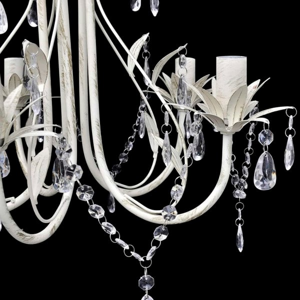 Berkfield Crystal Pendant Ceiling Lamp Chandelier Elegant 5 Bulb Sockets
