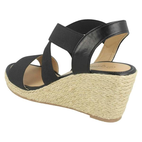 Savannah Ladies Savannah High Rope Wedge Sandals