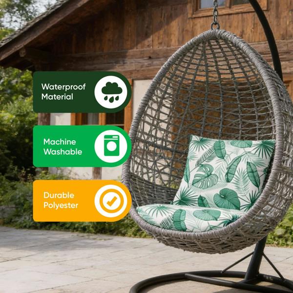 Gardenwize Pair of Outdoor Scatter Cushions – Botanical Leaf Design