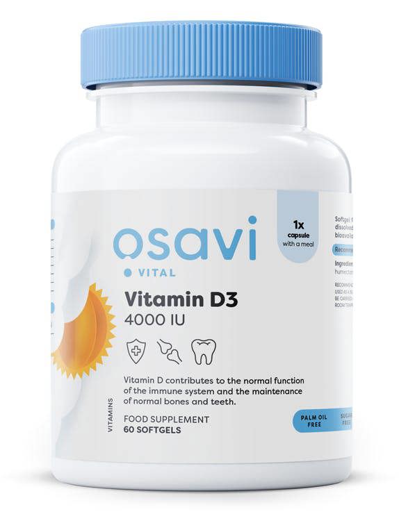 Osavi Vitamin D3, 4000IU - 60 softgels