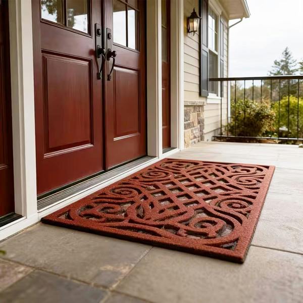 Nicoman Victorian Style Eco Outdoor Door Mat - Terracotta