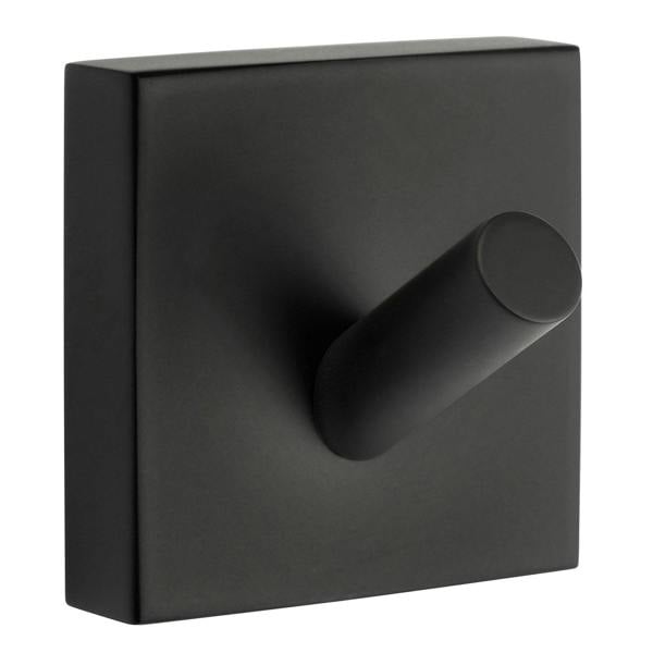 Single matt black towel hook