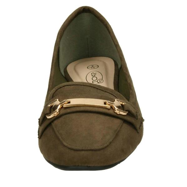 Spot On Ladies Spot On Saddle Vamp Loafers
