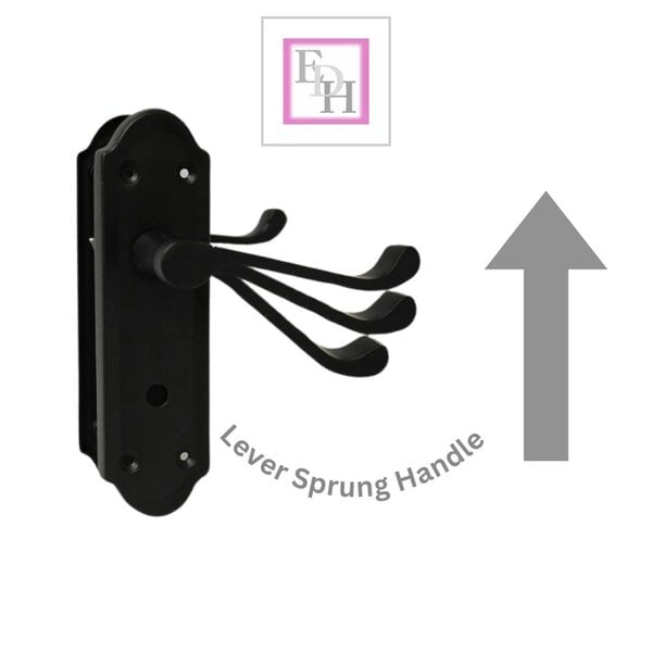 EDH Door Hardware Matt Black Door Handles - Askworth Internal Door Handles Set for Internal Doors