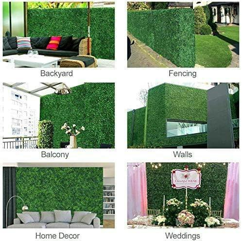 HYGRAD BUILT TO SURVIVE Artificial Boxwood Hedge Panels 50×50cm – Green Wall Screening, Pack of 12 | HYGRAD®