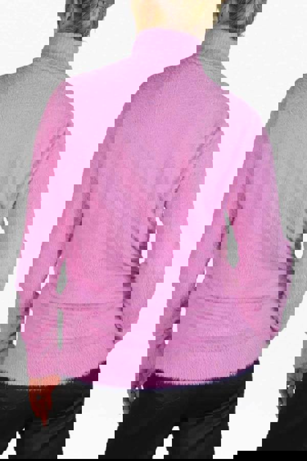 Paulo Due Women's Long Sleeve Roll Neck Jumper Fluffy Knit