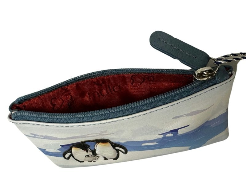 Mala Leather Penguin Coin Purse & Keyring Gift Set