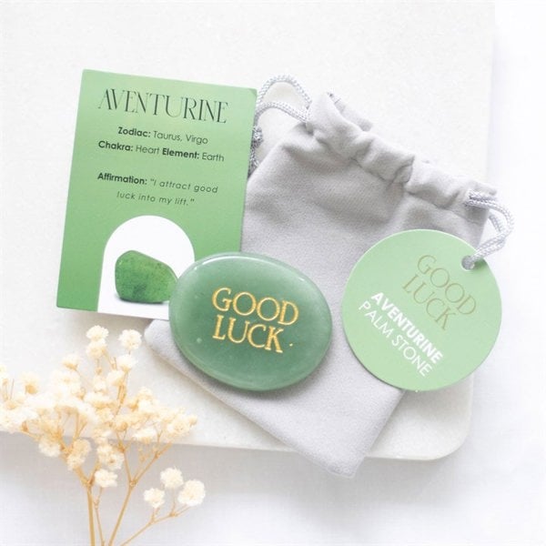 Serano Good Luck Aventurine Crystal Palm Stone
