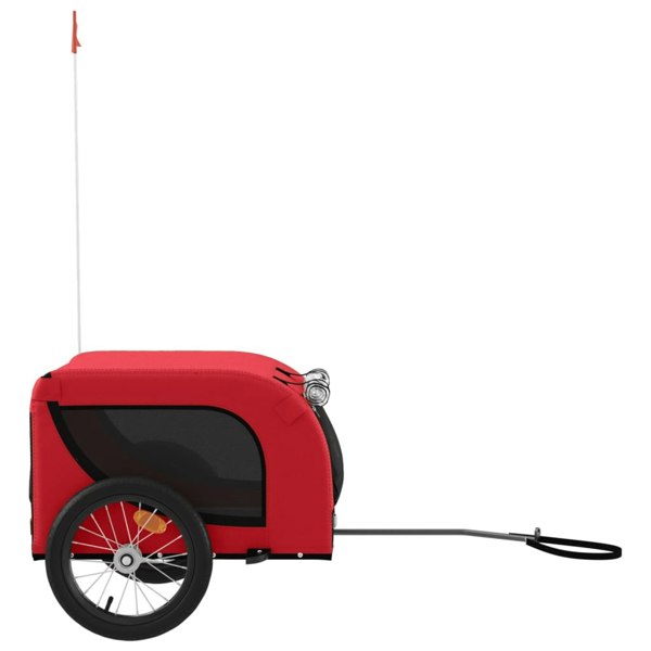 Berkfield Dog Bike Trailer Red and Black Oxford Fabric and Iron