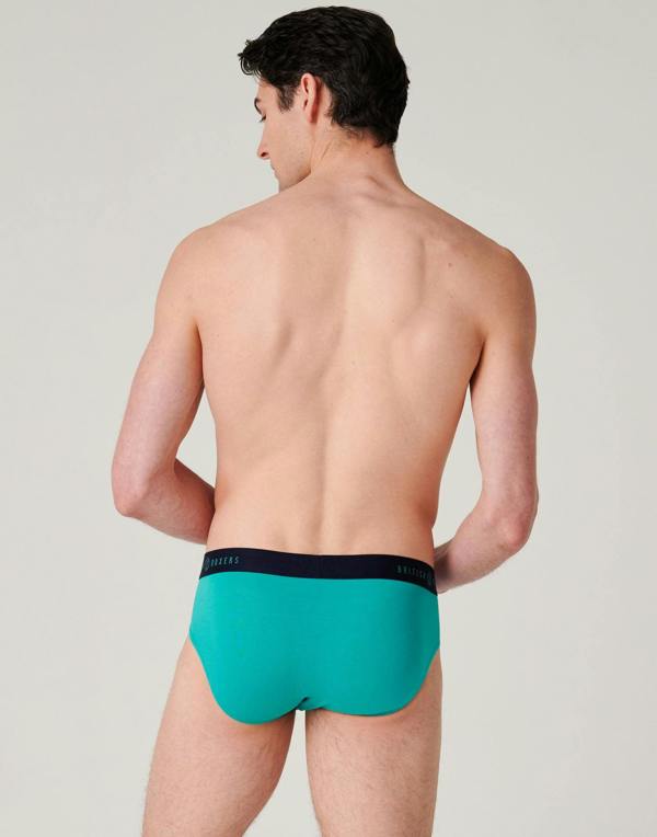British Boxers Men's Bamboo Briefs - Marina