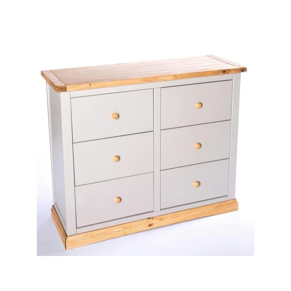 Cabinet Bits Bomporto 6 Drawer Chest of Drawers Wood Knob