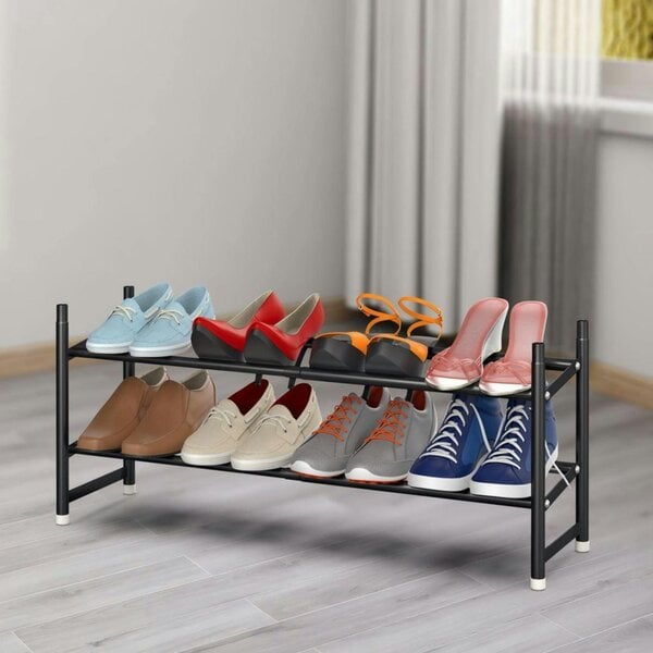 Dyzi Metal Shoe Rack Multi Tier Freestanding Footwear Storage Organiser