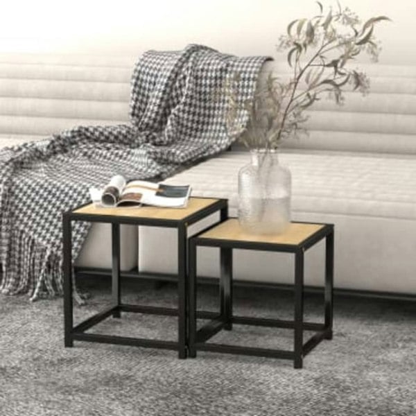 Berkfield Tea Tables 2 pcs MDF Sonoma Oak