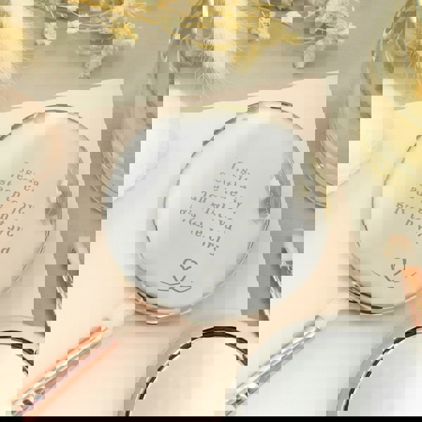 Personalised Memento Company Personalised Heart Round Compact Mirror