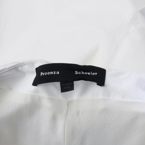 Proenza Schouler optic white cotton poplin skirt knee length skirt