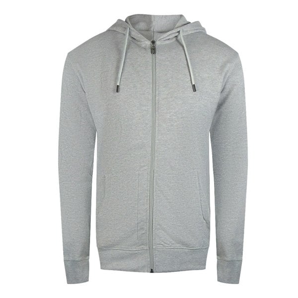 Cavalli Class Bold Floral Logo Grey Zip-Up Hoodie