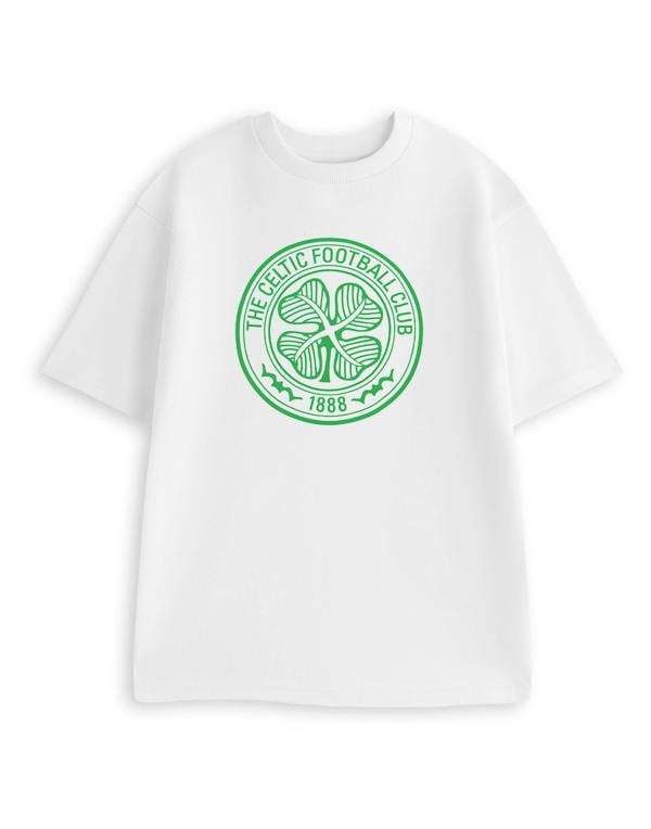 Celtic Mens Green Logo Short Sleeve Long Leg Pyjama Set