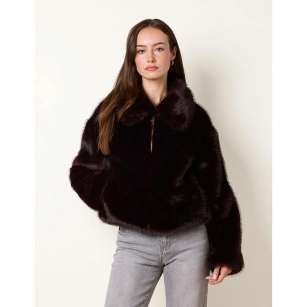 Blue Vanilla Plush Faux Fur Coat