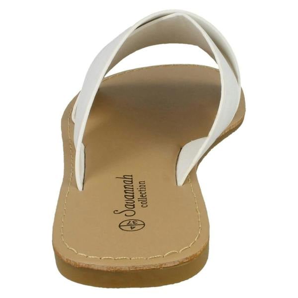 Savannah Ladies Savannah Flat X Strap Mules