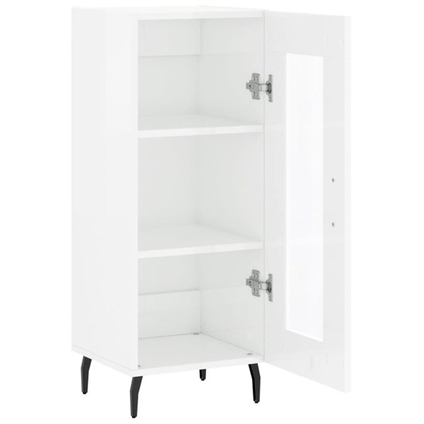 Berkfield Sideboard High Gloss White 34.5x34x90 cm Engineered Wood