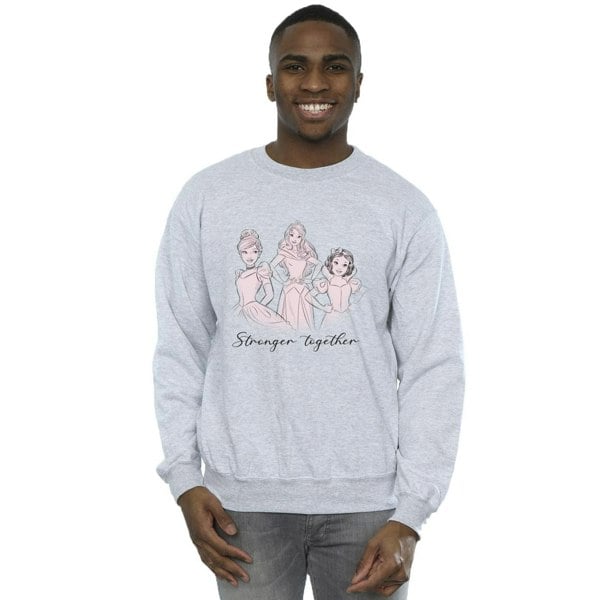 Disney Mens Princesses Stronger Together Sweatshirt - Sports Grey