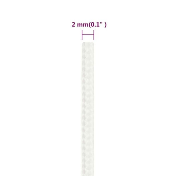 Berkfield Boat Rope Full White 2 mm 50 m Polypropylene