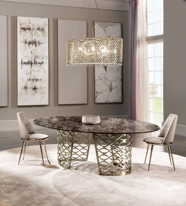 Cantori Luxury Ovale Italian Dining Table