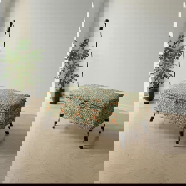 Space-saving storage bench for nursery or playroom