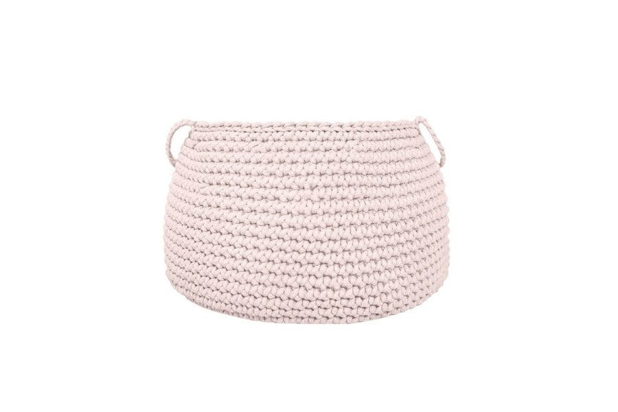 Medium cotton basket PALE PINK - Zuri House