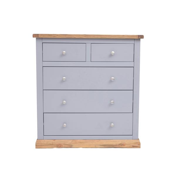 Biccari 5 Drawer Chest of Drawers Chrome Knob