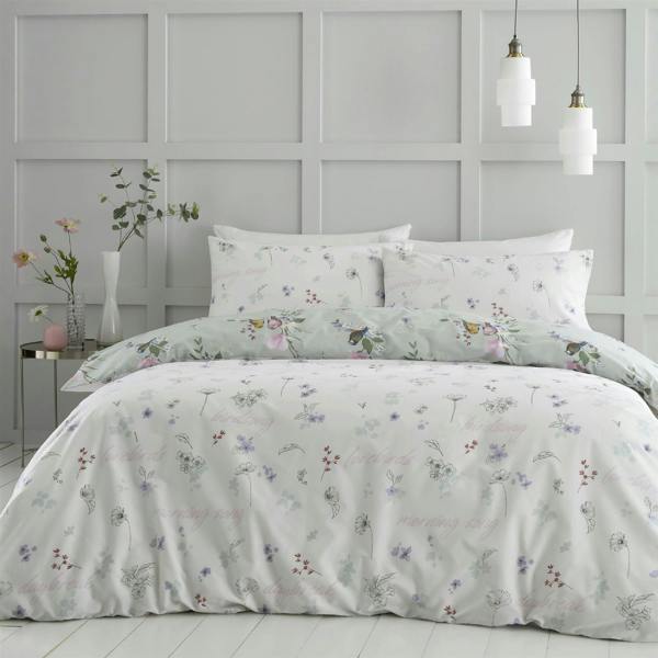 Songbird Sage Green Duvet Cover Set