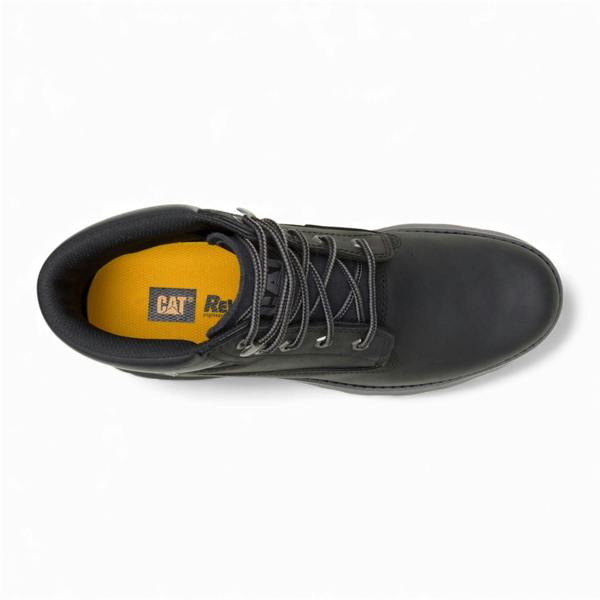 Caterpillar (CAT) Men's Pursue Black Leather Everyday Work Hiking Ankle Boots