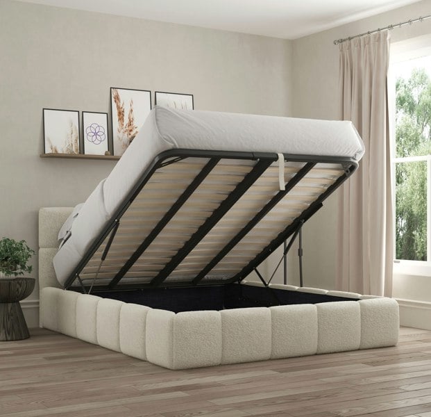 DS Living Ovella Cubed Ottoman Bed - Cream