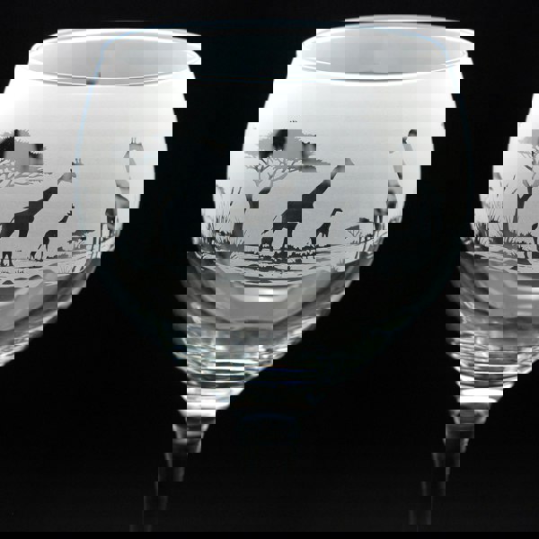 Glyptic Glass Art Giraffe Gin Cocktail Glass - Hand Etched/Engraved Gift