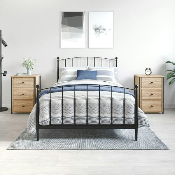 Berkfield Bedside Cabinets 2 pcs Sonoma Oak 40x36x60 cm Engineered Wood