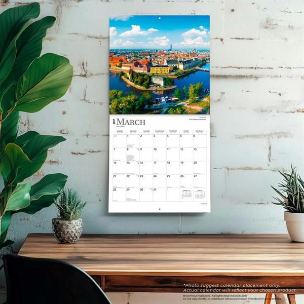 Europe Poland Calendar 2027, Wall Calendars, Month To View, Travel, Gift