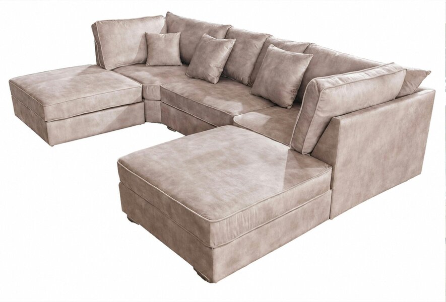 Outdoor Living The Chelsea U-Shaped Modular Corner Sofa with Deep Seat