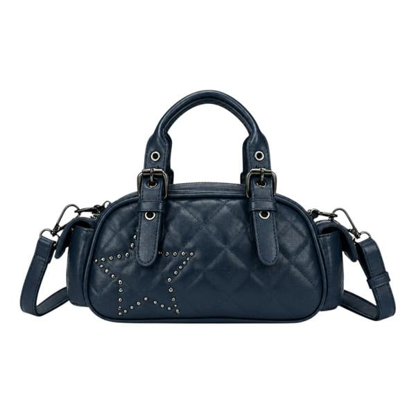 Kitise Trendy Studded Star Quilted Crossbody Shoulder Handbag