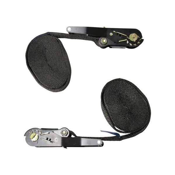 x2 Black 50MM 8M 5 Ton Endless Ratchet Straps - 5000KG Metre Tie Down Lashing