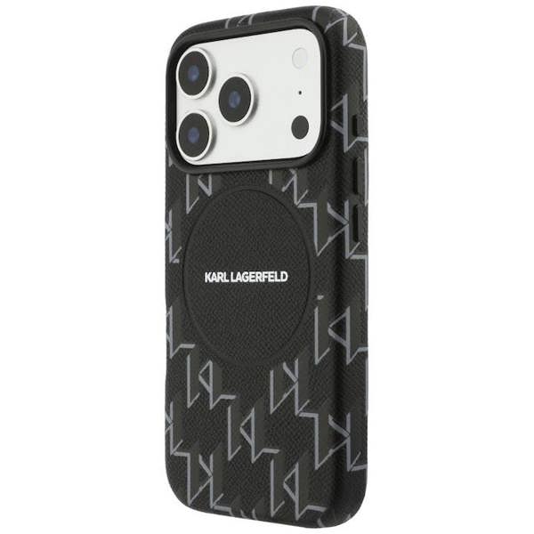 Karl Lagerfeld Monogram Logo Case with MagSafe for iPhone 17 Pro 6.3" Black - KLHMP17L5PGKLMCK