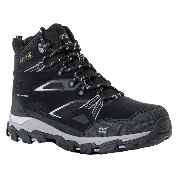 Regatta Womens/Ladies Holcombe III Walking Boots - Black/Purple Sage - 