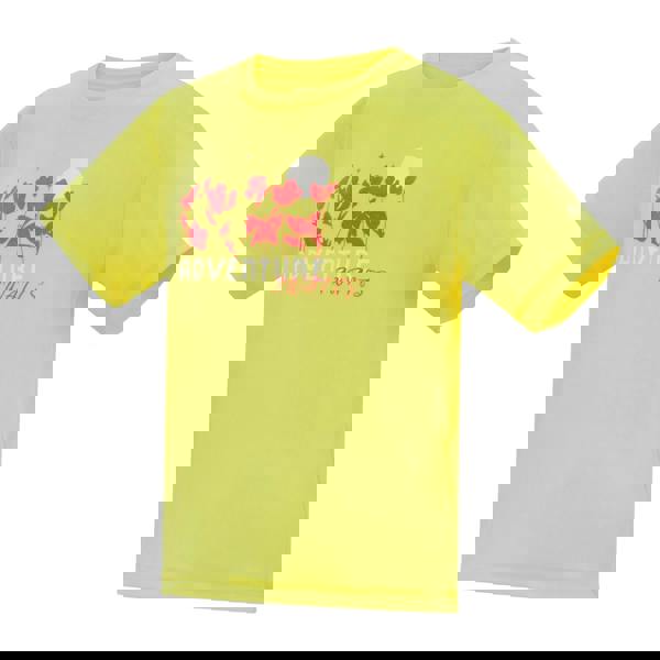 Regatta Childrens/Kids Aria Flowers T-Shirt - Canary Yellow - 