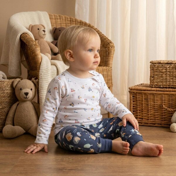 Mini Cuddles Farm theme-Printed Joggers (Muticolour), 3 Pack
