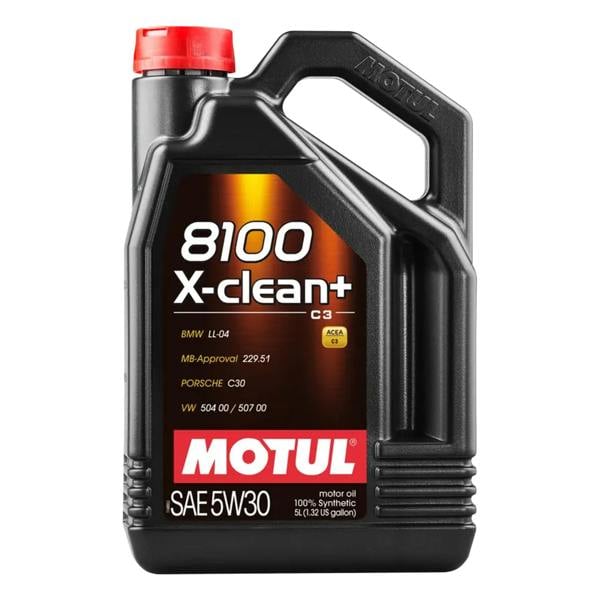 Motul 8100 X-CLEAN 5W30 Fully Synthetic Engine Oil ACEA C3 LL-04 MB 229.51 5L