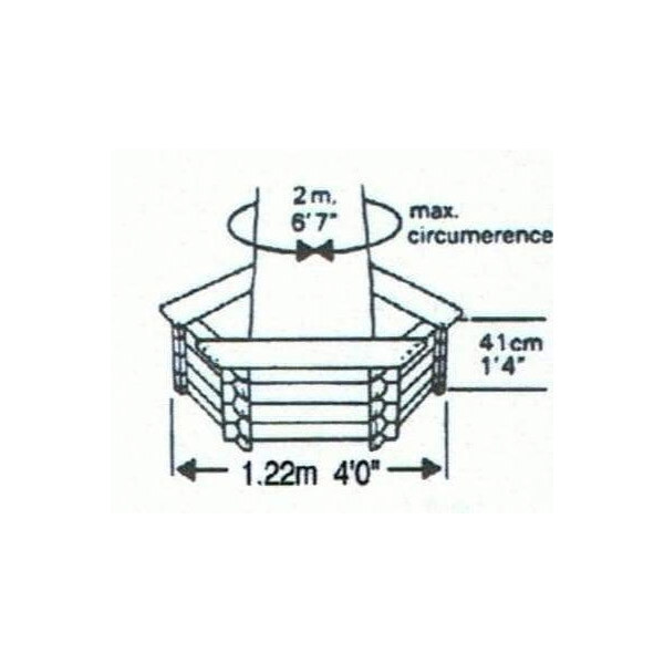 Norlog Medium Hexagonal Norlog Treated Timber Planter