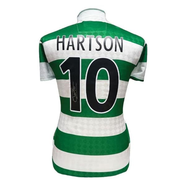 Unbranded John Hartson signed Celtic retro shirt — Unframed